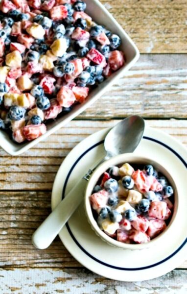 Berry salad in a dish