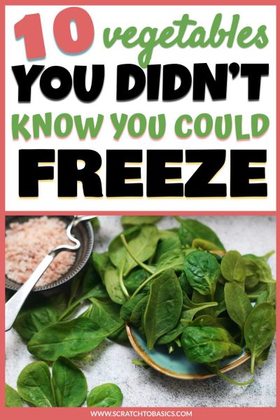 10 vegetables you can freeze