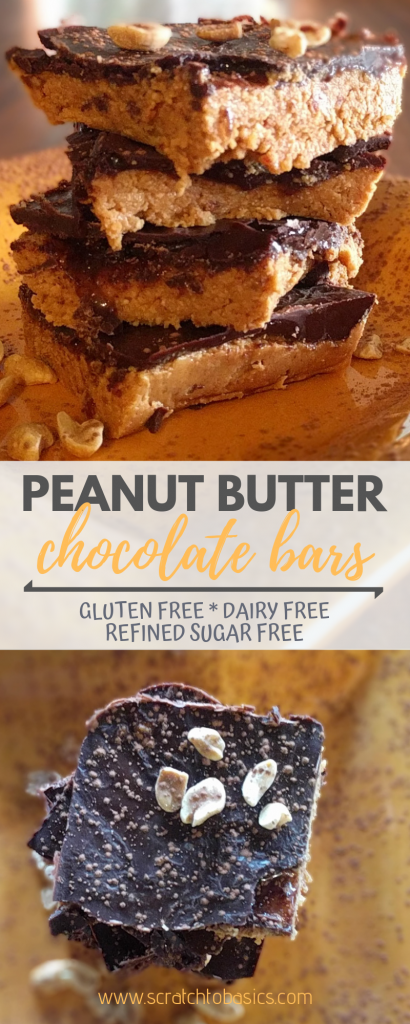 no bake chocolate peanut butter bars - gluten free.