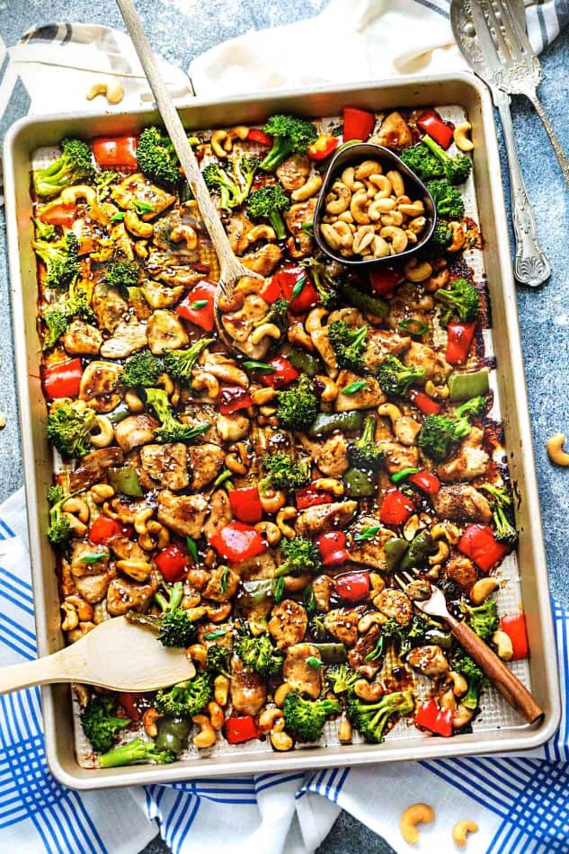 Cashew Chicken Sheet Pan by Life Made Sweeter