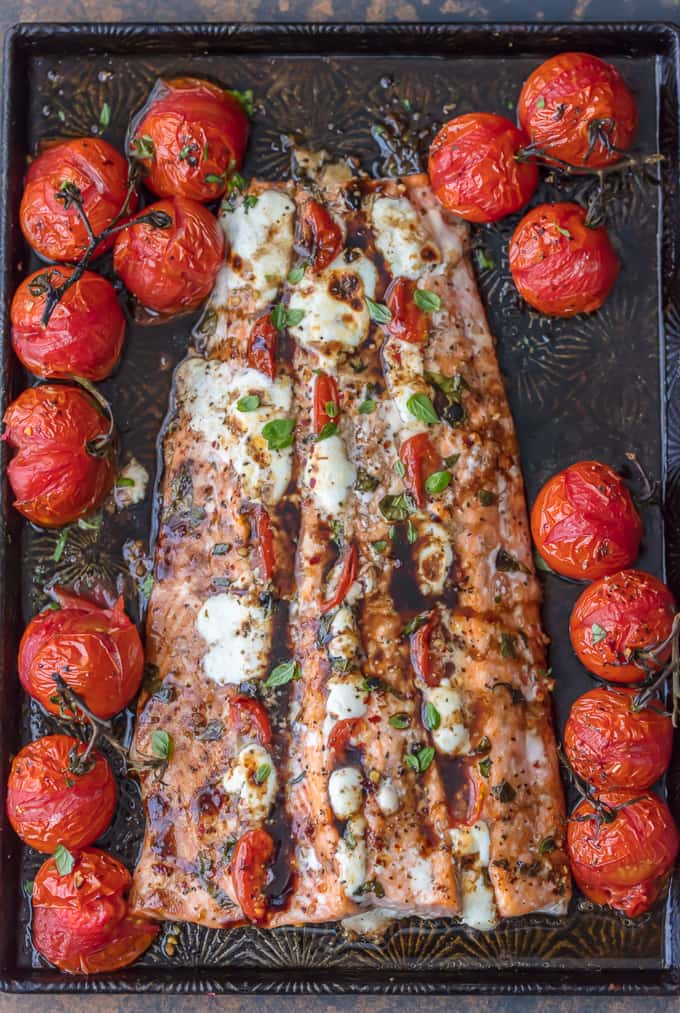 Caprese Stuffed Salmon by The Cookie Rookie