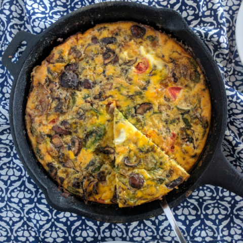 Frittata in cast iron