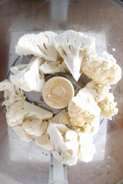 Before you start pulsing the cauliflower into rice in bowl of food processor