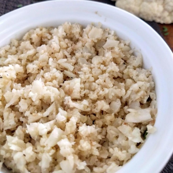 cauliflower rice in ramekin