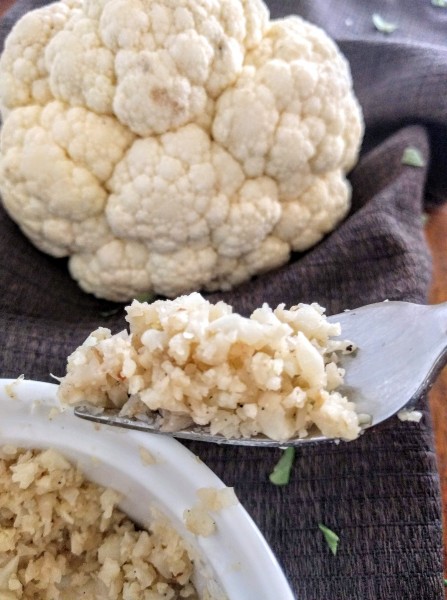A spoonful of Cauli Rice 
