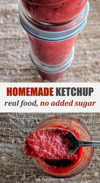 Homemade ketchup is made with real food and no added sugar.