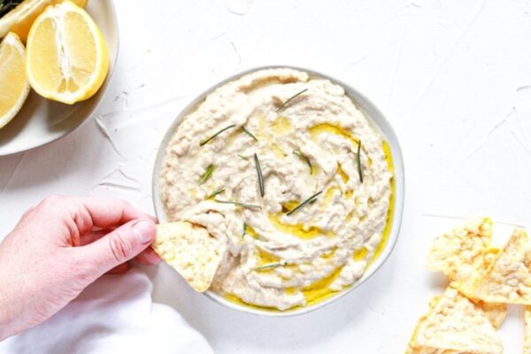 Gluten free hummus in a bowl