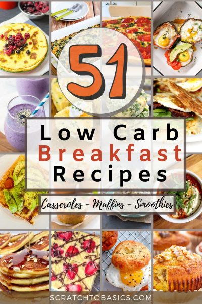 collage of breakfast foods