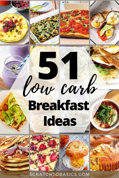 collage of breakfast foods