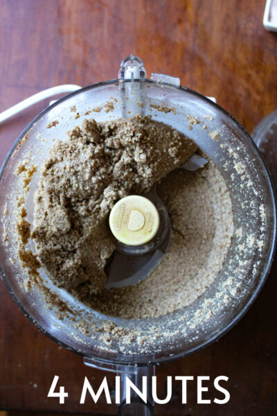 almond butter at 4 minutes