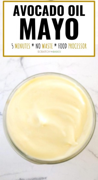 Avocado oil mayonnaise (mayo).