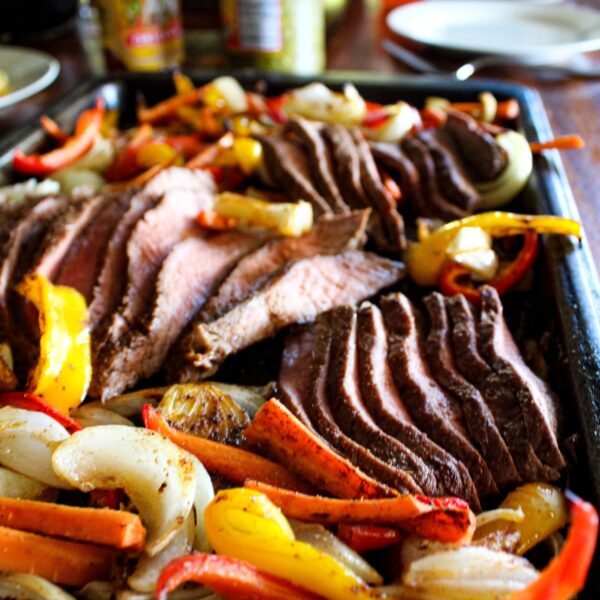 30 Minute Sheet Pan Steak Fajitas