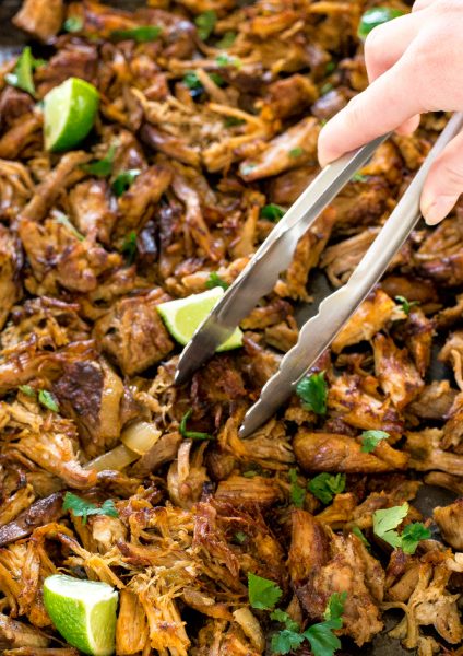 Crispy slow cooker pork carnitas from Chef Savvy.