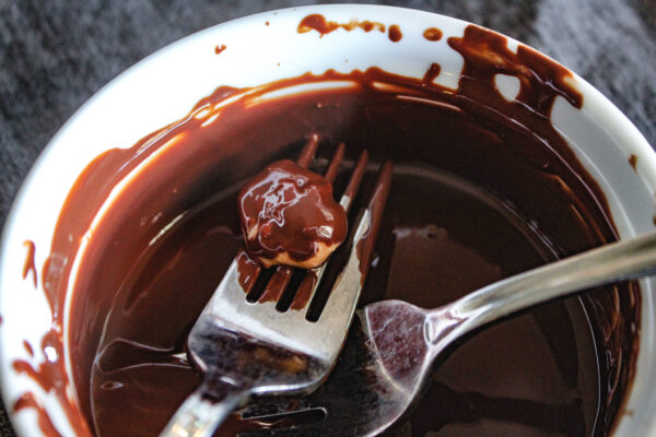 Peanut butter ball dipped in chocolate