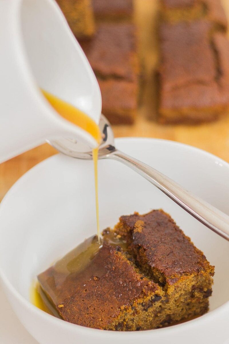 moist date pudding with toffee sauce