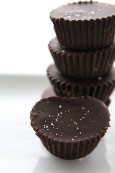 heart shaped almond butter cups.