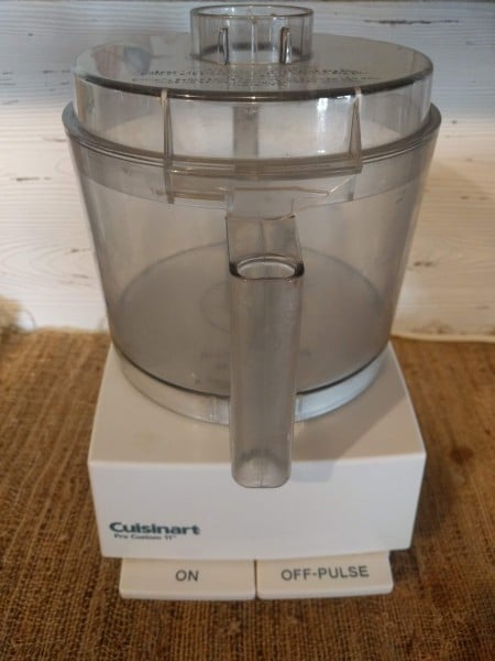 Food processor on counter.