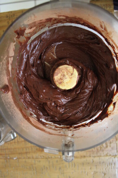 step 4 - blended frosting in food processor