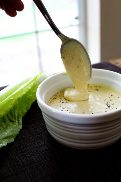 thick homemade caesar salad dressing