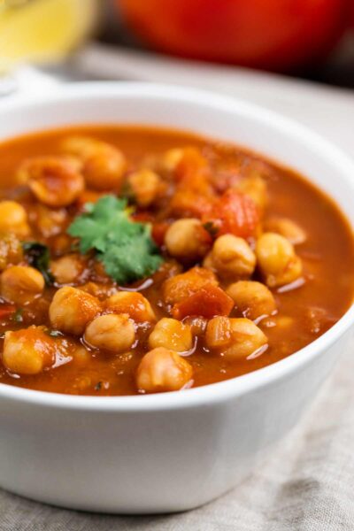 Chana Masala in a bowl 