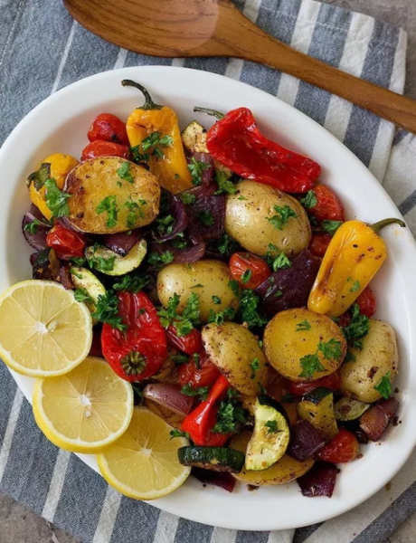Mediterranean oven roasted vegetables