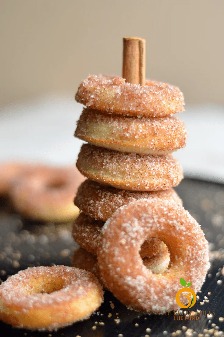 stacked mini donuts