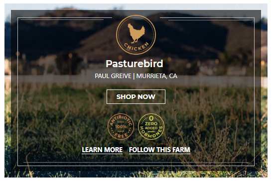 Pastured chicken from Pasturebird Farm on Crowd Cow