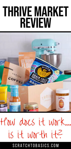 Box of Thrive Market groceries sitting on a counter