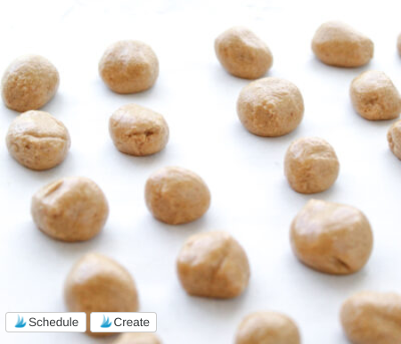 Peanut butter balls on a tray