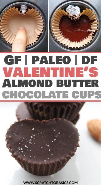 Valentine's day almond butter cups
