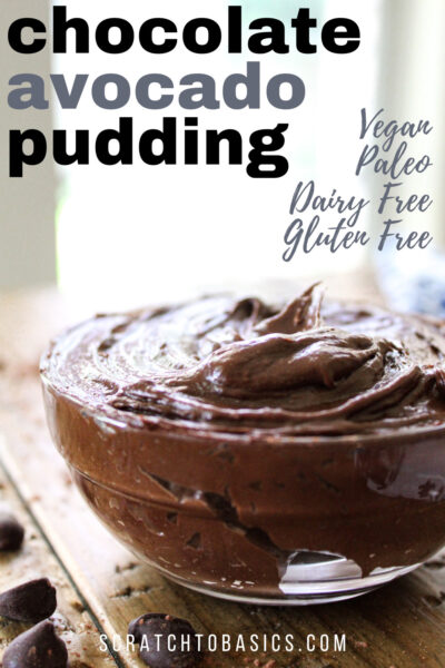 chocolate avocado pudding - vegan, paleo, dairy free, gluten free