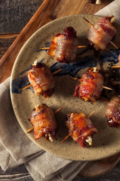 Bacon wrapped dates