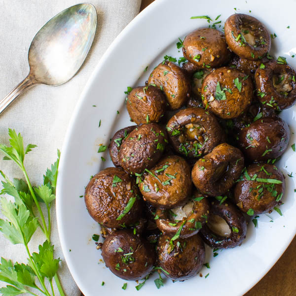 Balsamic Dijon Roasted Mushrooms