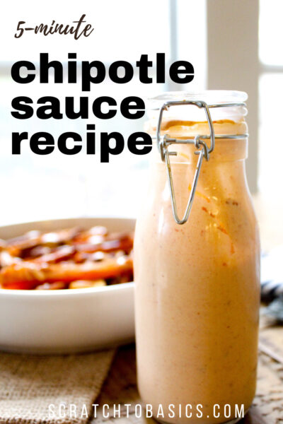 chipotle sauce recipe in a wide mouth mason jar