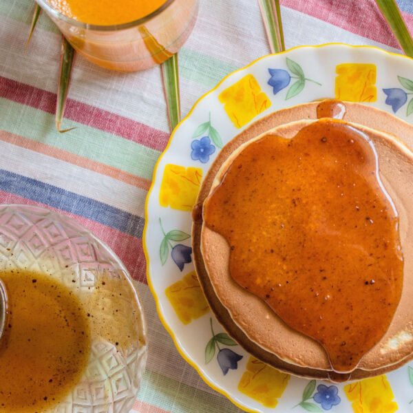 Paleo Cinnamon Pancakes with a Delicious Honey Cinnamon Glaze