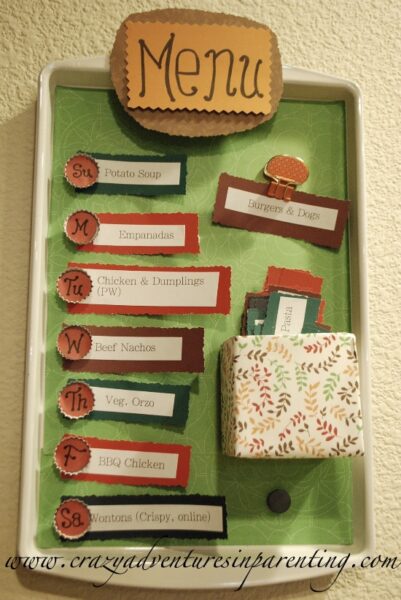 cookie sheet meal planning diy option
