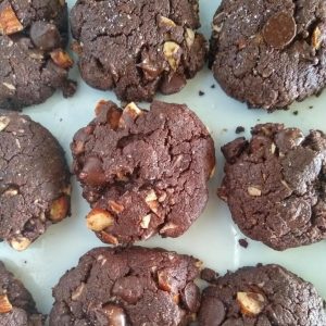 double chocolate chip cookies (with almonds) from above