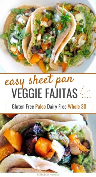 Easy sheet pan veggie fajitas