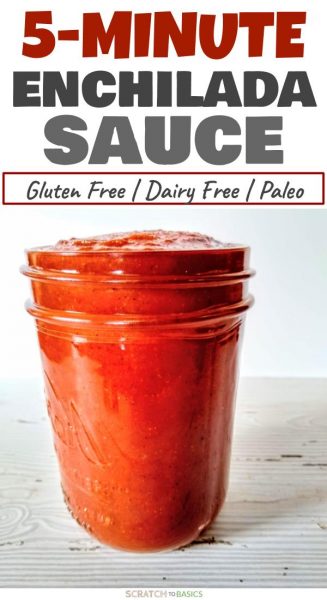 Easy enchilada sauce in mason jar