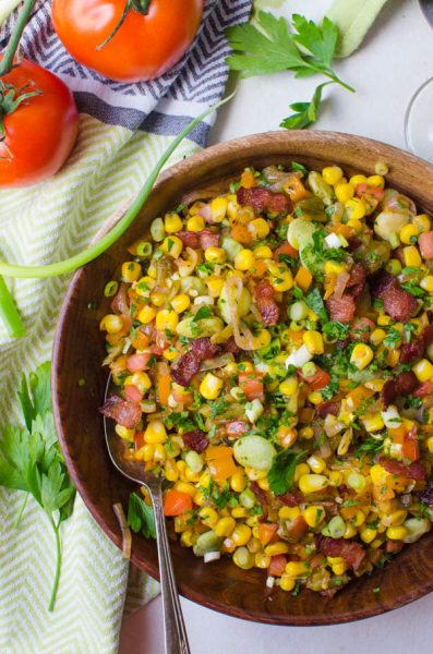 Fall corn saute by Garlic and Zest