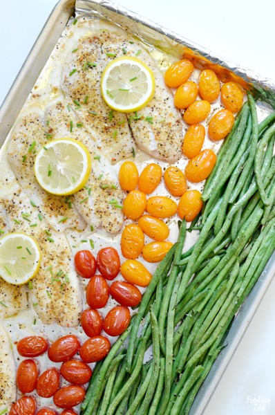 lemon pepper tilapia sheet pan dinner