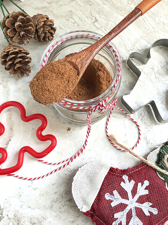 Homemade gingerbread spice mix is a delicious gift to give