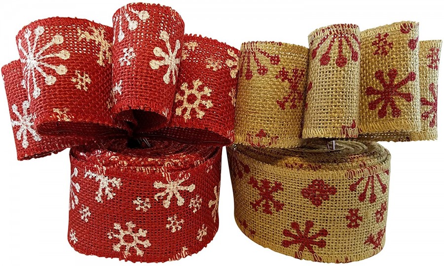 Holiday burlap ribbon