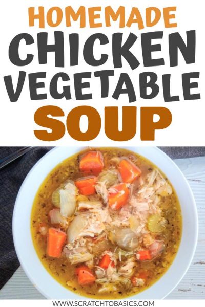 Homemade chicken vegetable soup 