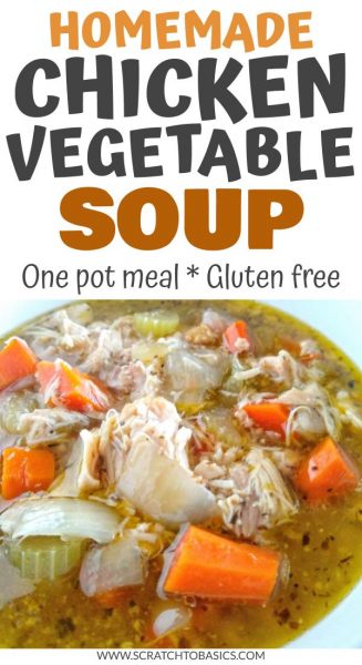 Homemade chicken vegetable soup