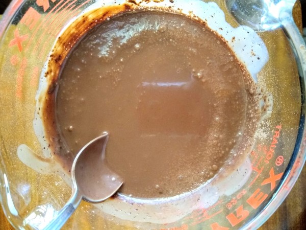 vegan chocolate ice cream mixture 