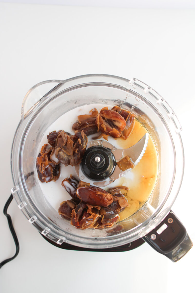 Ingredients in food processor.