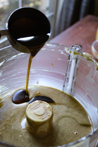 walnut butter with maple syrup, cinnamon and salt 