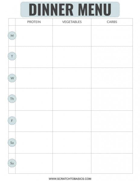 Monthly Menu Calendar Template Monthly Menu Calendar Template