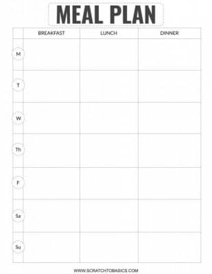 20 Meal Planning Templates That Will Take The Stress Out Of Cooking